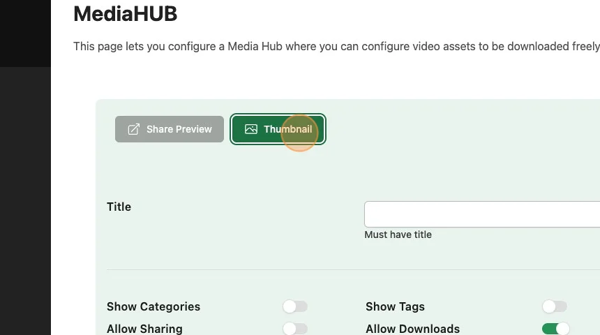 Configuring MediaHUBs